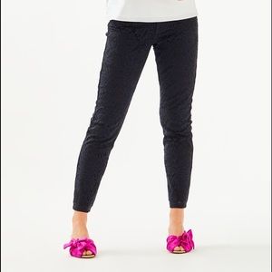 Lilly Pulitzer Kelly Lace Skinny Ankle pants, onyx black color, size 2 NWT